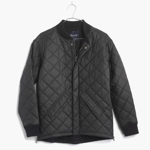 MADEWELL QUILTED WAXED COTTON BOMBER JACKET